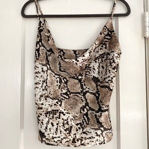 Animal Print Cow Neck Top